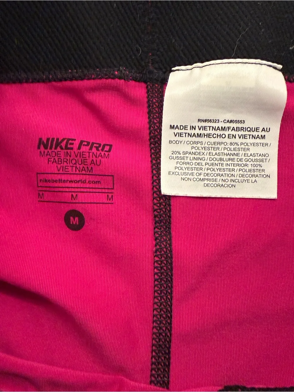 Nike Pro Women's Fuchsia Snake-Print Athletic Shorts